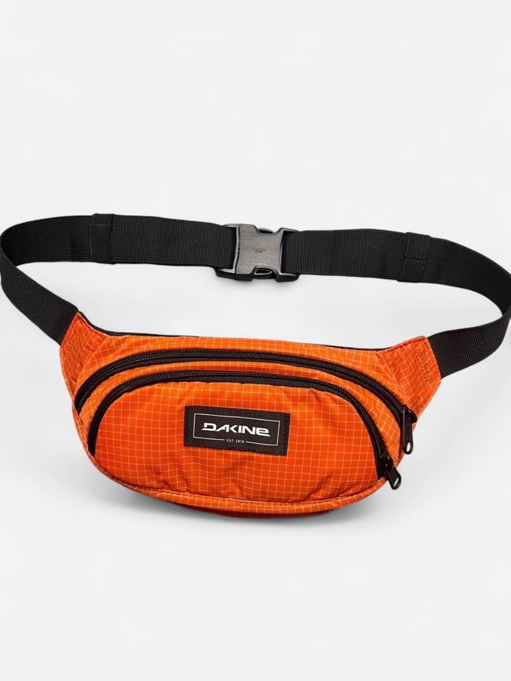 Dakine Orange Grid Ripstop Waist Bag with Black Strap
